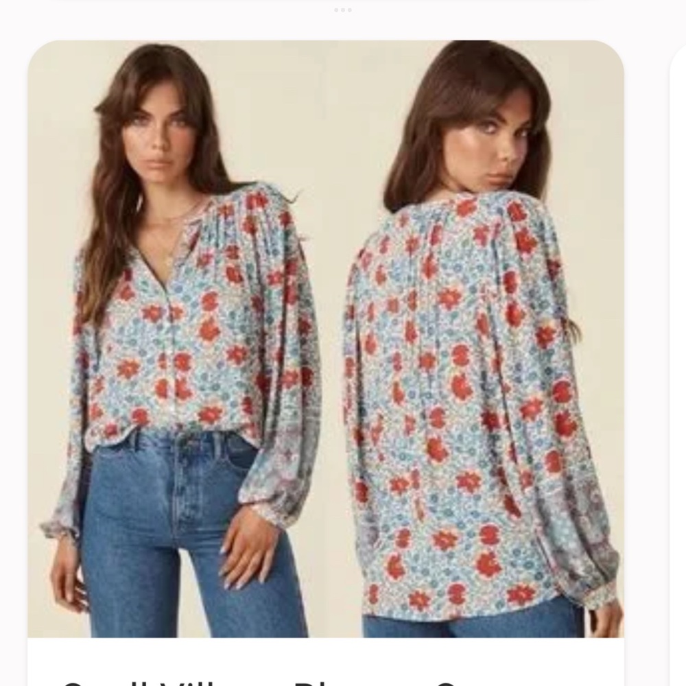 Spell Village Blouse Sky Small